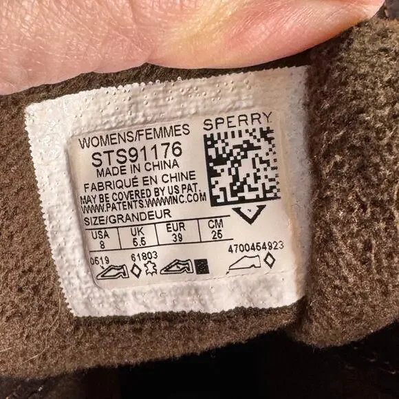 Sperry Saltwater Duck Boots Womens Sz 8 Brown Leather Waterproof Rain Snow - Picture 3 of 8